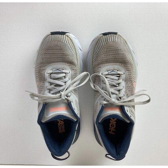 Hoka Bondi 7 Womens Running Shoes Size 6.5 M Tan Sneakers Tennis Shoes Cushioned - Picture 3 of 11